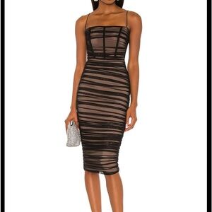 Nookie Mecca midi black dress - size medium - NEW WITH TAGS NWT NEVER WORN